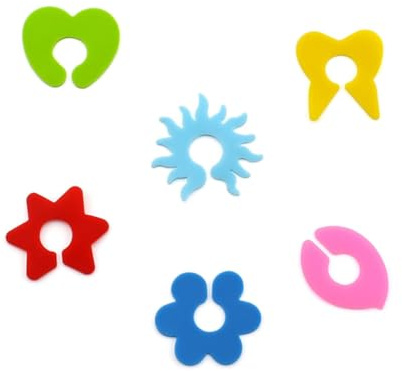 GRADENEVE 6 Marcadores de Silicona Color Aleatorio Diseño de Varios Estilos Resistentes al Calor y Antideslizantes para Reuniones y Fiestas para Copas de Varios Estilos