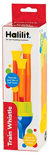 Halilit Kids Train Whistle Musical Instrument. Easy to Play. Clear Rich Sound with 3 Tones. Early Learning Educational Childrens Toy Gift. 2 Years +