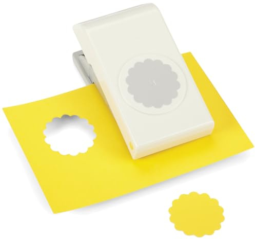 Dimensions Maße EK Success Scallop Circle Punch Maschine 1 1/2