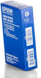 Epson Original C43S015376 / ERC-38-BR, für ERC 34 Premium Nylonband, Schwarz, Rot