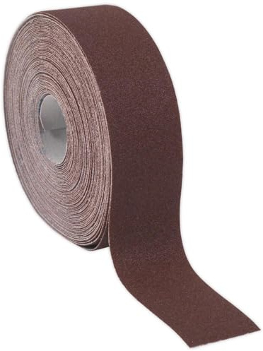 Sealey erb505080 marrón rollo de papel de lija 50 mm x 50 m 80 grano