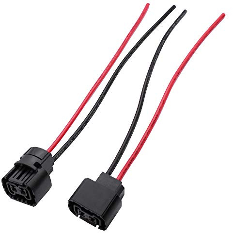 HUIQIAODS 5202 H16 Female Wire Pigtail Connector Wiring Harnesses