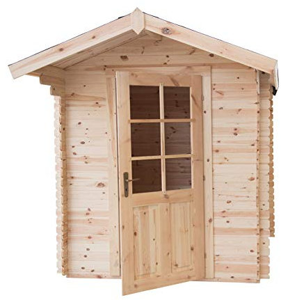 CABEX CO. S.r.l. - Casetta Ricovero Attrezzi da Giardino in Legno, Sistema Block House, Doghe Spessore 19 mm. Modello [BLOC2x2/19]