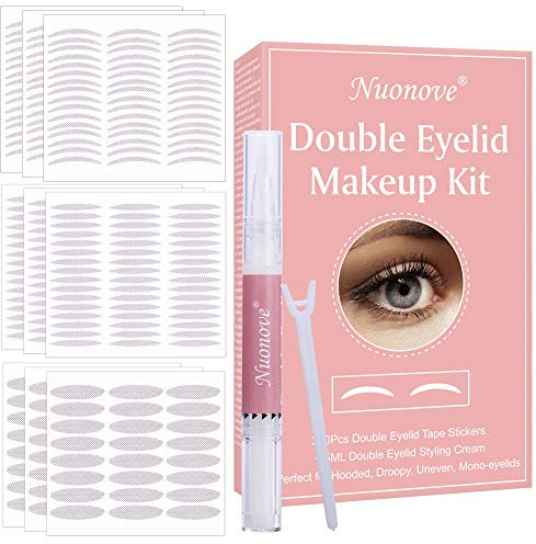 Double Eyelid Tape Nastro a Doppia Palpebra, Invisibile Nastro Adesivo per Palpebre, Double Eyelid Cream, invisible, Perfetto per Hooded, Droopy, Uneven, Mono-palpebra, 360 Pezzi +5ML Cream
