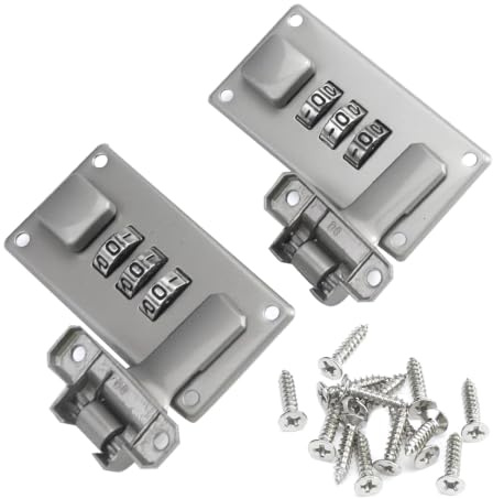 Mewutal 2 Pack Suitcase Combination Lock Silver Gray Tool Box Hasp