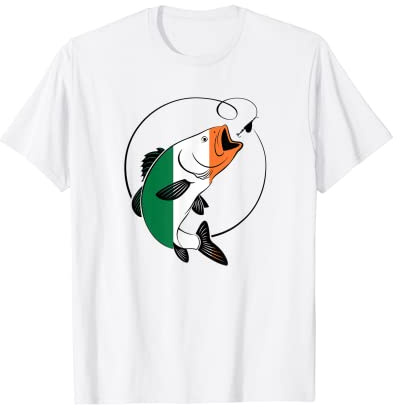 Chemise de pêche drapeau irlandais trèfle irlandais vintage cadeaux d'amour T-Shirt