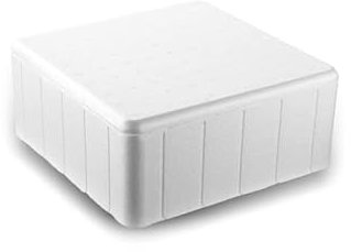 Generico CONTENITORI POLISTIROLO DOMOCLAS 26.5X26.5H11 X 32 PEZZI TERMOSCATOLE TRASPORTO ALIMENTI 12 PORZIONI TIPO ALTO