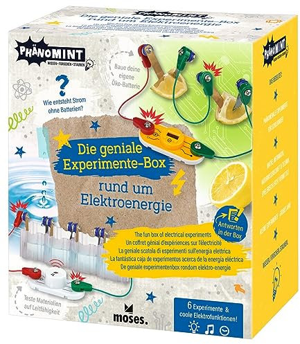 moses. PhénoMINT - Boîte d'expériences ingénieuses - Boîte d'expérimentation d'énergie électrique pour Enfants - Kit de Bricolage - Jouet éducatif à partir de 8 Ans - Moyen
