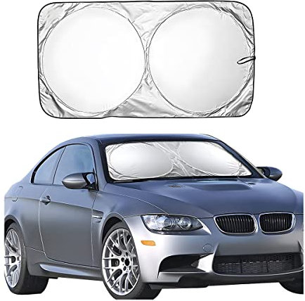 JNNJ Parasole per Auto Interno Pieghevole - Blocca I Raggi UV del Parabrezza, Isolamento Termico per Finestrini Anteriori, Protezione Solare per Camion