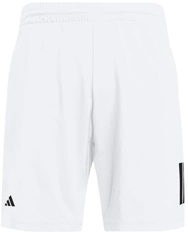 adidas Men's Club Tennis Climacool 3-Stripes Shorts, White, M 7 inch