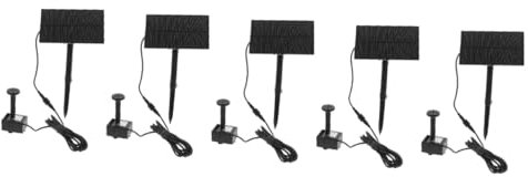 Milisten 5 Pièces Fontaine Solar Fountain Panneau Solaire vasques Water Dispenser Pump Pool basine Rocher Pompe à Eau Pompe de Bassin Solaire Pompe Solaire Pompe Cascade Plaque de Silicone
