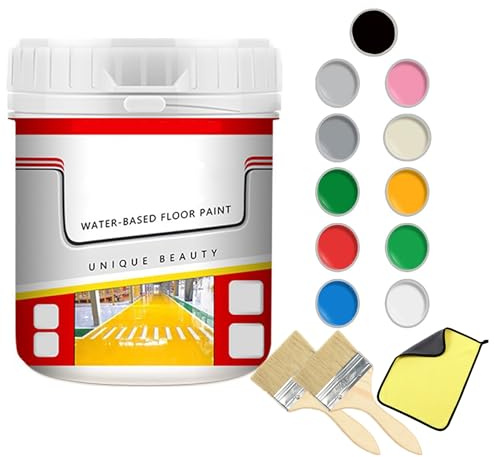 Quick-Dry Anti-Slip Water-Based Floor Paint, 500G for Interior and Exterior Concrete (Light Green)