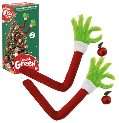 Green Hand® Dekoration Weihnachtsbaum | Grüner Elfenarm aus Plüsch | Lustige & Originelle Weihnachtsdekoration | 46x28 cm | Einfache Installation | Elf Deko Wichtel Witzig | OriginalCorner®