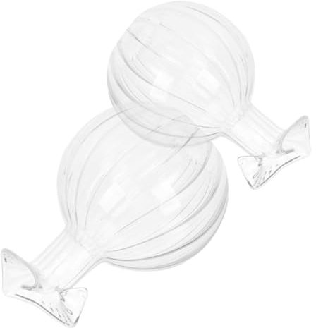 Amosfun 2 Stücke Granatapfel Pflanzenbehälter Glas Hyazinthenvase Dekorative Blumenvase Knospe Glasvase Kristallglas Niedlicher Blumenhalter