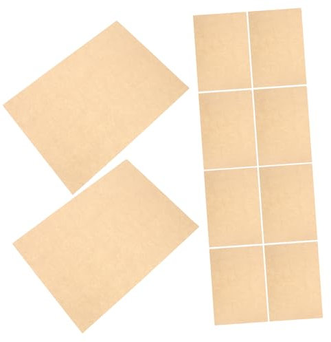 JEWEDECO 50pcs Retro Parchment Paper Sheets Light Brown for Certificates Diplomas Writing Printing