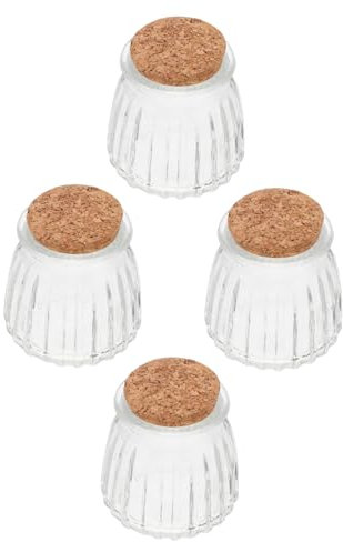 TOPBATHY 4 Bottiglie di alla Bottiglie dei Desideri Coperchi in Sughero Contenitori per Bottiglie da Giardino per Progetti