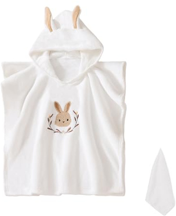 HAGOT Asciugamani Con Cappuccio Indossabile per Bambini, Asciugamano Con Cappuccio per Neonati, Asciugamani Ultra Morbidi per Neonati, Super Assorbente e Lavabile