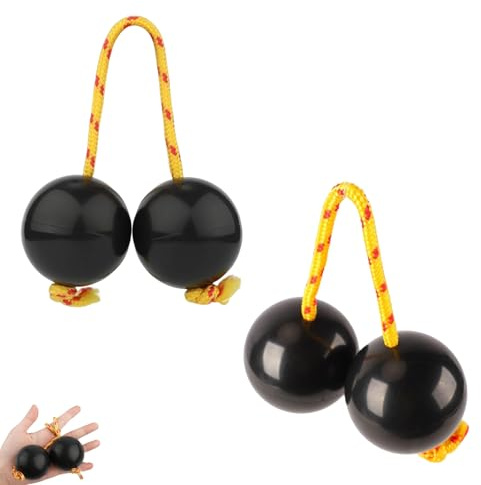 2 Pares Kashaka Instrumento Africano Kashaka Shaker Tradicional Africano | Aslatuas Rhythmic Ball para Niños Adultos Principiantes Fiestas Lecciones Musicales
