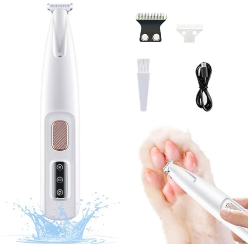 Paw Trim Pro Pfotentrimmer, Pawtrim pro-Schmerzfreie Pfotenpflege in Sekundenschnelle, Pfotentrimmer für Hunde Extra Leise, Hundepfoten Trimmer Mit LED-Licht
