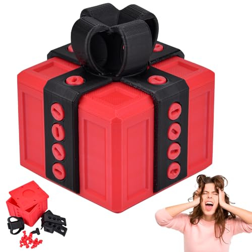 Nervige Geschenkbox, 8CM 3D-Gedruckte Geschenk Box mit Schrauben | Prank Box für Nervige Geschenke Zu Weihnachten, Kreative Rätsel Geschenke, Büroschreibtisch-Deko