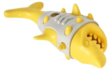 Poupangke Jeux Distributeur De Snack pour Chiens,Jouet À Croquer pour Le Nettoyage des Dents De Chiot - Pince en Forme De Requin pour Entraînement Et Divertissement À La Maison Et en Plein Air