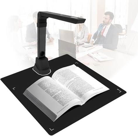 Portable Overhead Scanner with OCR Text Recognition, USB Document Camera for Online Teaching Office Work and Distance Learning