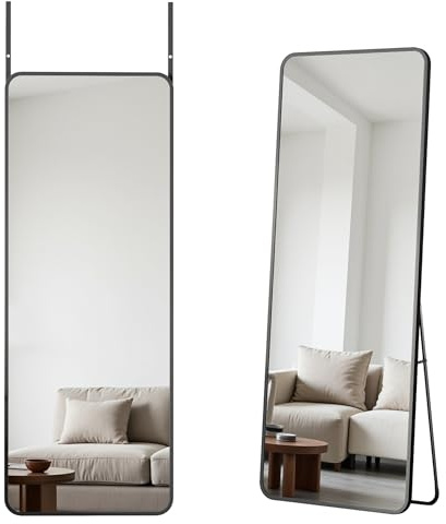 Antok 120x34 cm Wandspiegel Ganzkörperspiegel - Rechteckiger Spiegel Hängespiegel mit HD Glas und Aluminiumrahmen Einfache Montage an Wänden oder Türen für Schlafzimmer Wohnzimmer Eingang
