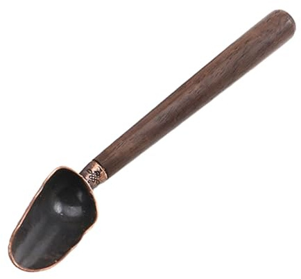 Bvdfgk Cuchara de Té Kung Fu, Cuchara Medidora de Té de, Latón Decorativo para El Hogar, Casa de Té, de Té Retro con Mango de Madera, b, tal como se describe