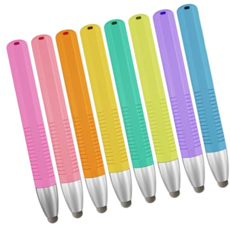 GALPADA 8 Pezzi Penna Capacitiva in Silicone, Penna Digitale per Disegnare e Navigare su Tablet e Telefoni Touch Screen, Uso Multifunzionale