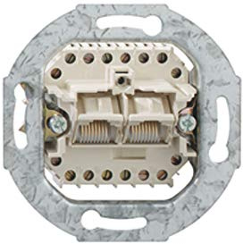Rutenbeck 13010422 – Steckdose Telefon Einbau UAE 2 Fach 2 X 8-polig 2 X 8 Bornas