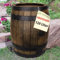 120l Barril DE Lluvia - TONEL Agua - DEPÓSITO Agua DE Lluvia con Estructura de Madera palpable en un diseño de Madera Muy Bonito, engañosamente Estructura de Madera auténtica- CONTENEDOR Agua