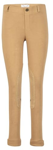 TuffRider Girl's Starter Lowrise Pull-On Jods Breech, Sand, 8