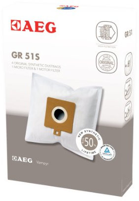 Aeg Gr 51S - 4 sacchetti sintetici per aspirapolvere Smart 485