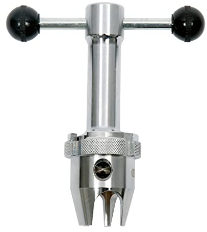 KS Tools 116.2005 Clé à bonde aluminium avec adaptateur baignoires | Clé à bonde chromée avec adaptateur