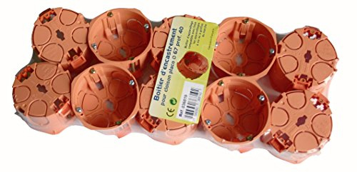 Capri Lote de 10 cajas de empotrar simples Ø67×40mm