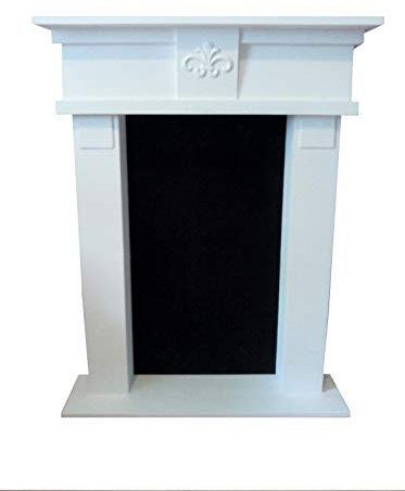 Wolkenstube Dekokamin weiß antik, Kaminumrandung, Kaminsims, Kaminkonsole, Handarbeit…