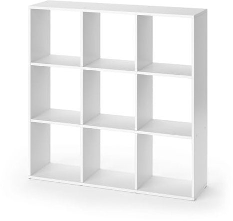 Vicco Raumteiler Nove, Weiß, 104 x 108 cm | zur flexiblen Raumaufteilung und Aufbewahrung nutzbar