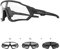 KAPVOE Photochromatische Selbsttönend Fahrradbrille TR90 Rahmen für Herren Damen Klar Sportsonnenbrille Sport Radfahren MTB Radbrille Sportbrille Fahren Angeln Laufen klar Schwarz 02