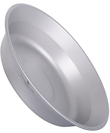 iBasingo 17.4cm Titanium Camping Plate Dish Lightweight Outdoor Serving Bowl for Soup Salad & Desserts Durable Travel Tableware for Backpacking, Hiking & Picnic Home, Dishwasher Safe Ti1112T