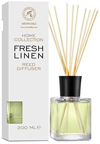Difusor de Varillas Ropa Limpia 200ml - Varillas Aromáticas - Fragancia para Hogar - Difusor Perfumado - Aroma Fresco - Difusores Perfumados con Varillas - Ambientador - Aroma Ropa Limpia
