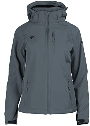 Izas STRATUS W Chaqueta Soft Shell Stratus para Mujer con Capucha y Bolsillos con Cremallera. Cortavientos, Resistente al Agua y Transpirable. Interior Polar. Ajustable y Cómoda