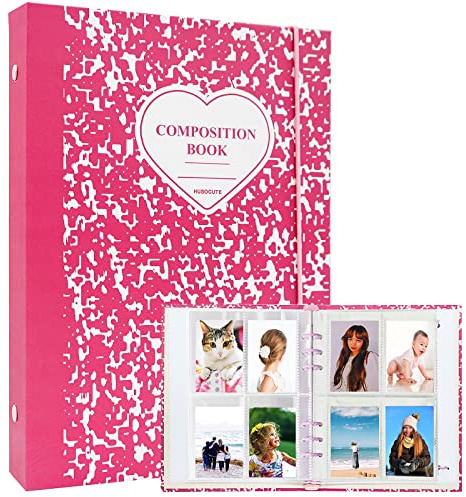 SZHTSWU A5 Binder Kpop Photocard Album with 20Pcs Inner 3 Inch Photo Album Sleeves in Loose Leaf Refillable 6 Rings Stone Pattern Binder Cover Photocard Holder Book for Picture Cards Storage,Rose Red