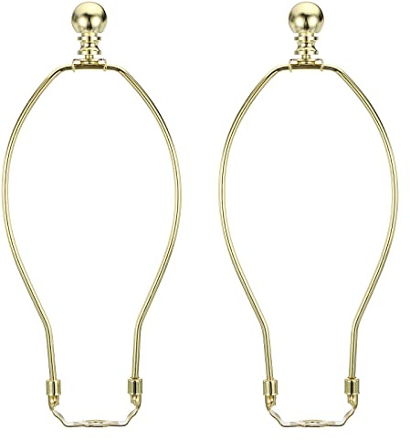 PATIKIL 2 Set 10 Lampada Arpa Kit con Terminale Fai da Te Oro Tono | Rimovibile Lampada Ombra Staffa Supporto, per Tavolo Lampade Terra Lampade, Illuminazione Accessori