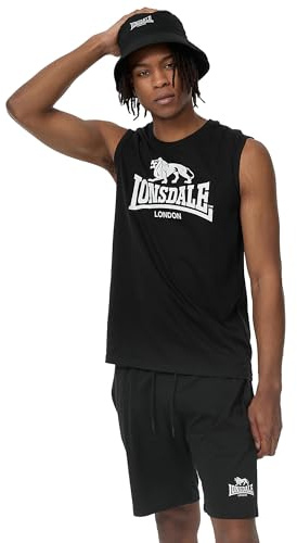 Lonsdale Herren ärmelloses T-Shirt & Shorts Set normale Passform ALLANTON