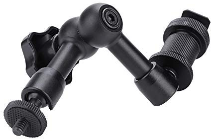 Brazo Mágico de Fricción Ajustable Articulado de 7, Soporte de Cámara para Soporte de Zapata Caliente, Funciona con Cámaras