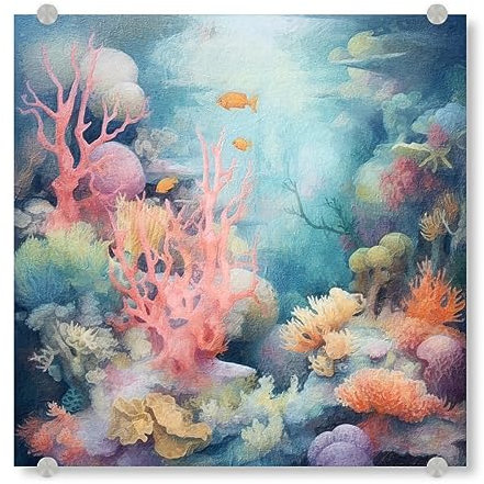 artboxONE Acrylglasbild 40x40 cm Reise/Strand und Meer Unterwasserwelt I - Bild korallen Marine Meer