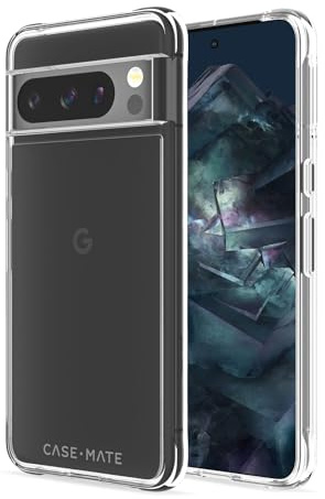 Case-Mate Google Pixel 8 Pro Case [6.7”, 2023] [12ft Drop Protection] [Wireless Charging] Tough Clear Phone Case for Google Pixel 8 Pro - Anti-Yellowing, Anti-Scratch Technology, Shockproof, Slim