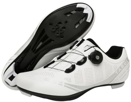 ENEN Fahrradschuhe Herren Damen, MTB Schuhe Abriebfester Rennradschuhe Fahrradschuhe Schwarz, Weiß, Rot Mountainbike Rennrad Schuhe Radschuhe Kompatibel mit SPD und SPD-SL
