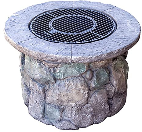 NOALED Feuerstelle für draußen, 90 cm, Holzofen für draußen, Feuerstelle zum Kochen im Freien, Hot Pot, Grill-Set, Garten-Terrassenheizung