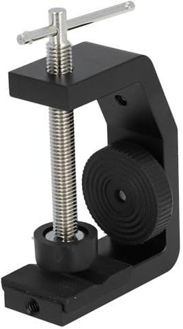 C Klemme Kamera Halterung mit Schrauben für DSLR | verstellbare Kamera Klemme mit Griffpolstern für Tische oder Rohre bis 60 mm Aluminiumlegierung Konstruktion